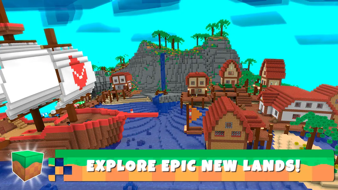 Mondo voxel colorato di Crafty Lands